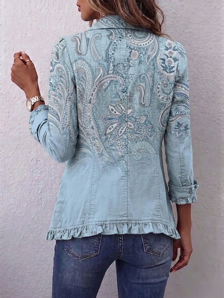 Isabella | Vintage Paisley Print Volant Jas