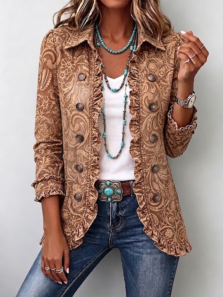 Madison | Vintage Boheemse Bloemenprint Rimpeljas