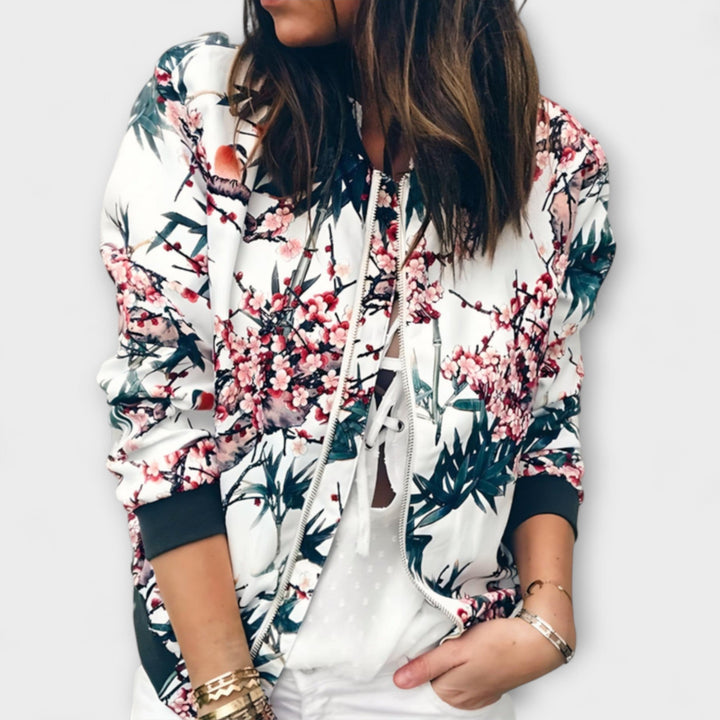 Andreia - Elegante Bloemen Bomberjack