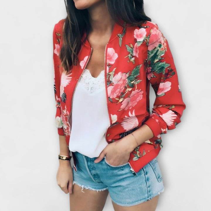 Andreia - Elegante Bloemen Bomberjack