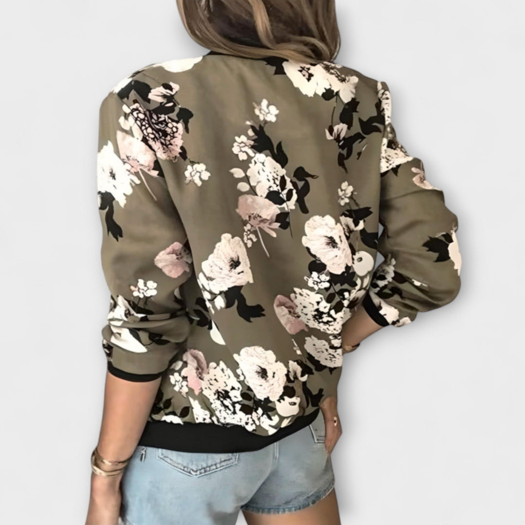 Andreia - Elegante Bloemen Bomberjack