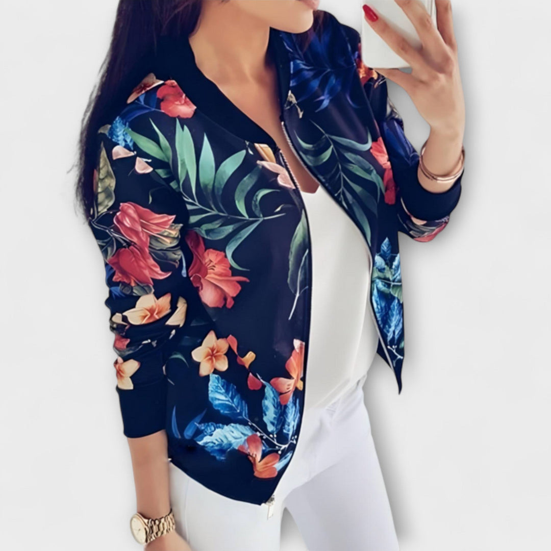 Andreia - Elegante Bloemen Bomberjack