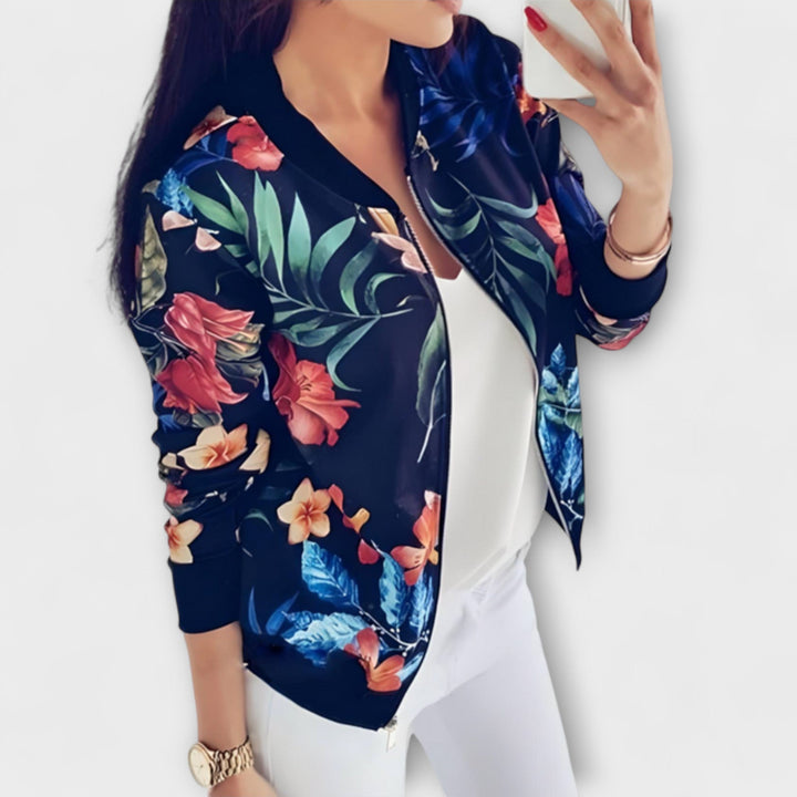 Andreia - Elegante Bloemen Bomberjack