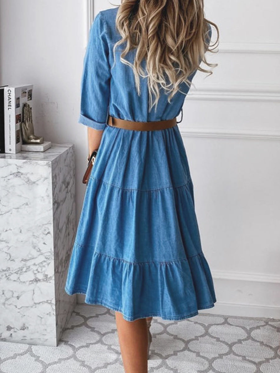 Willow - Casual Elegante Denim Jurk
