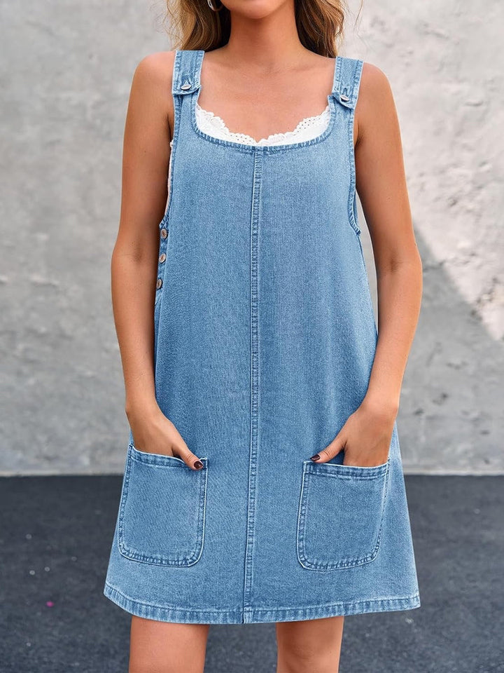 Piper - Casual Denim Dungaree Jurk