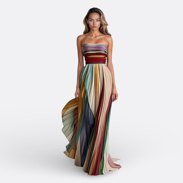 Everly - Lange Strapless Jurk