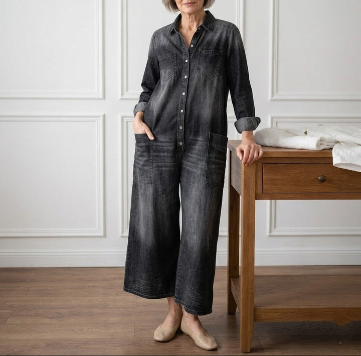 Serenity - Denim Katoenen Jumpsuit