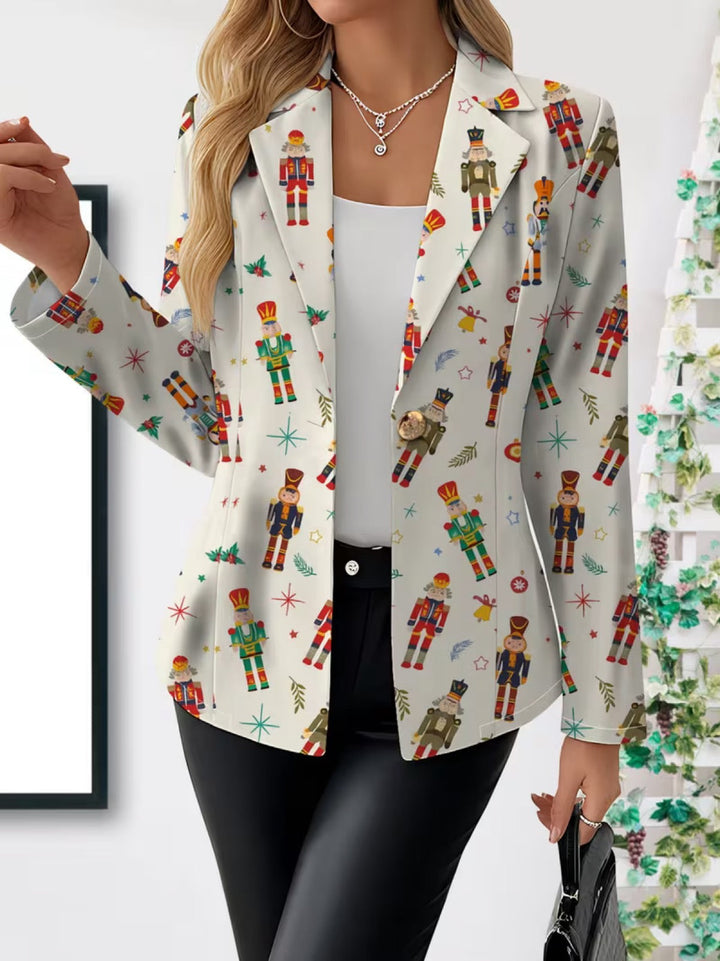 Grace | Dames Notenkraker Print Blazer