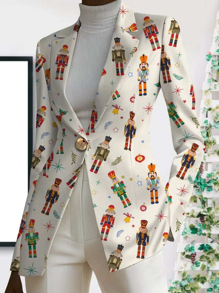 Grace | Dames Notenkraker Print Blazer