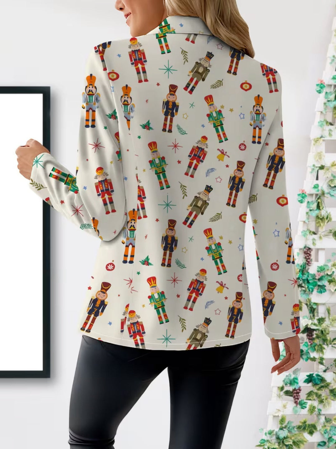 Grace | Dames Notenkraker Print Blazer
