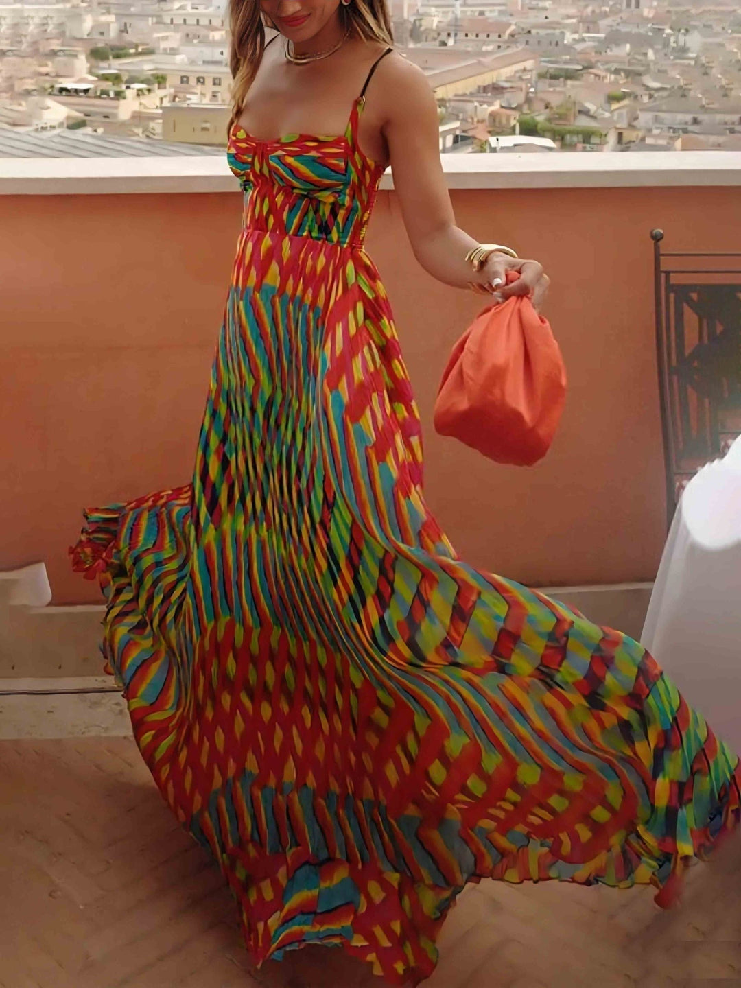 Aubrey - Abstract Geprinte Maxi Jurk