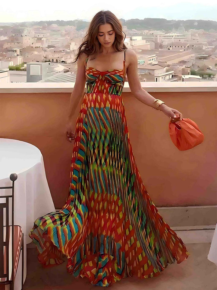 Aubrey - Abstract Geprinte Maxi Jurk