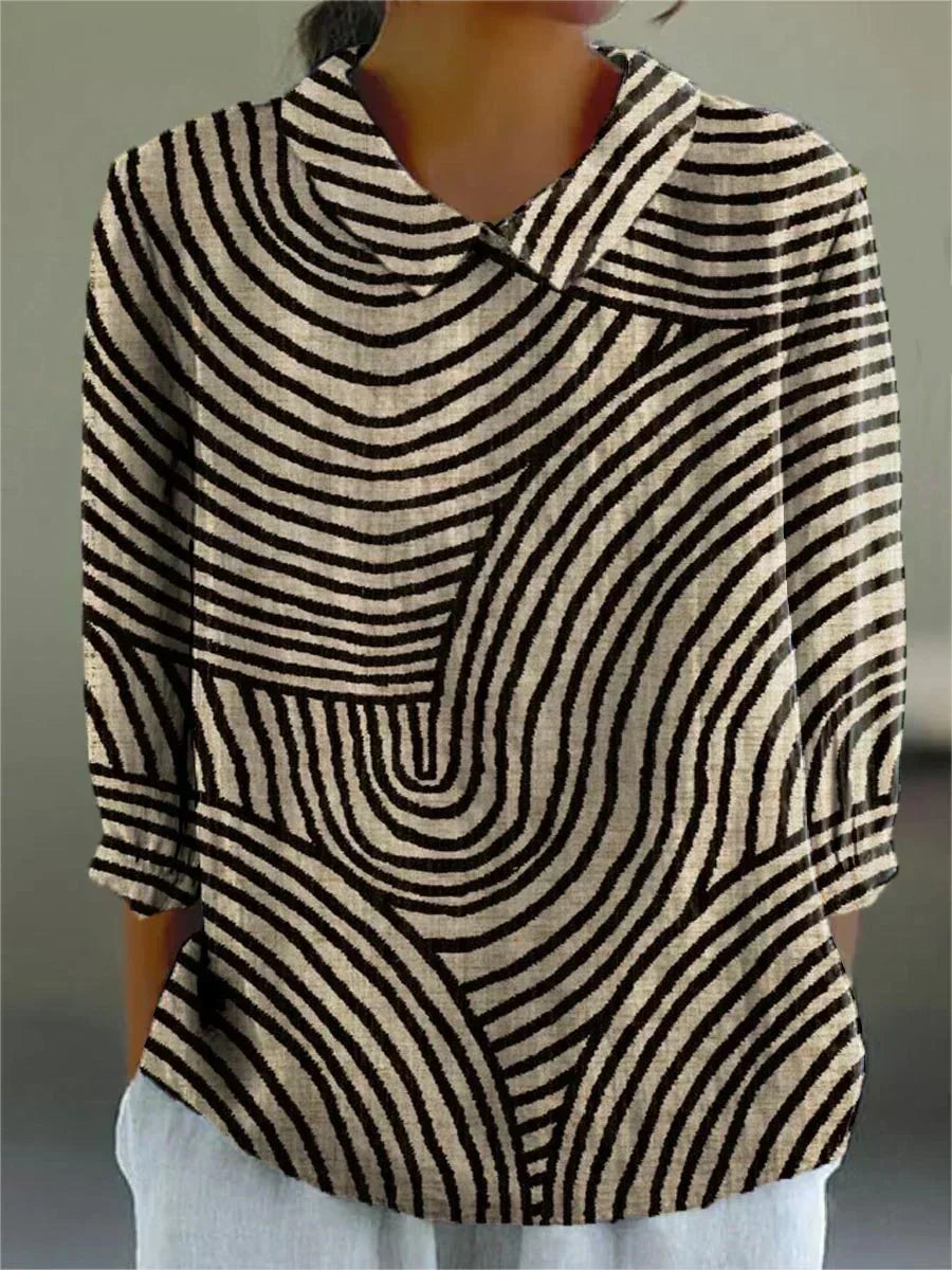 Kimberly - Monochrome Golf Blouse